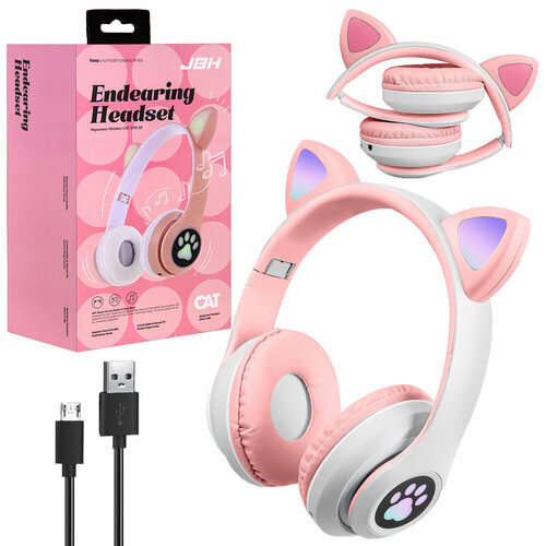 Наушники Bluetooth STM-28 CAT JBH розовые 97000₽