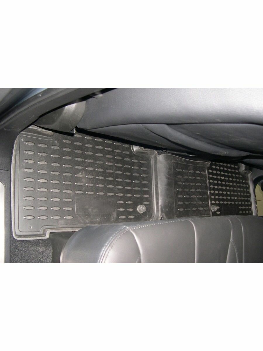 Коврики салона Element SSANG YONG Rexton 2006-2012 полиуретановые черные 4 шт. - фото №8