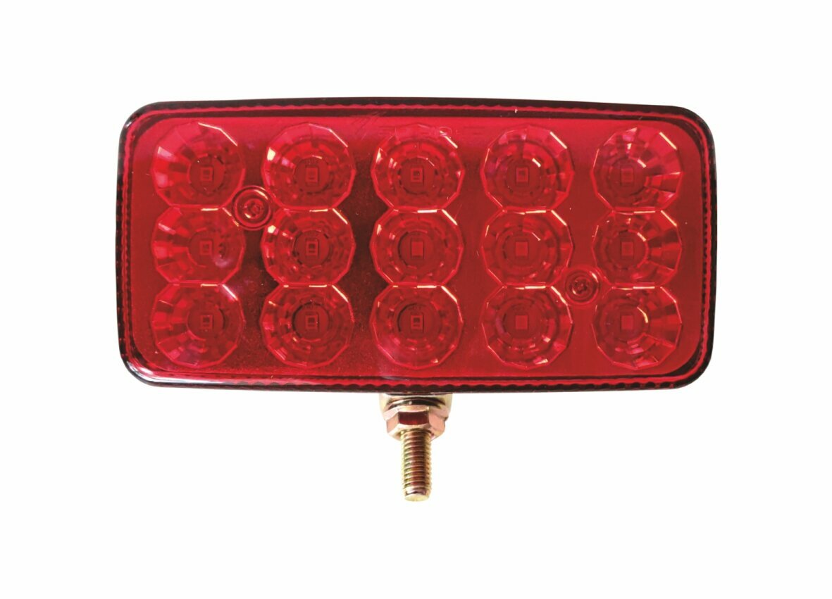 фото Дополнительный противотуманный фонарь ТехАвтоСвет красный 15 диодов (12-24в), 2 режима с металлическим кронштейном