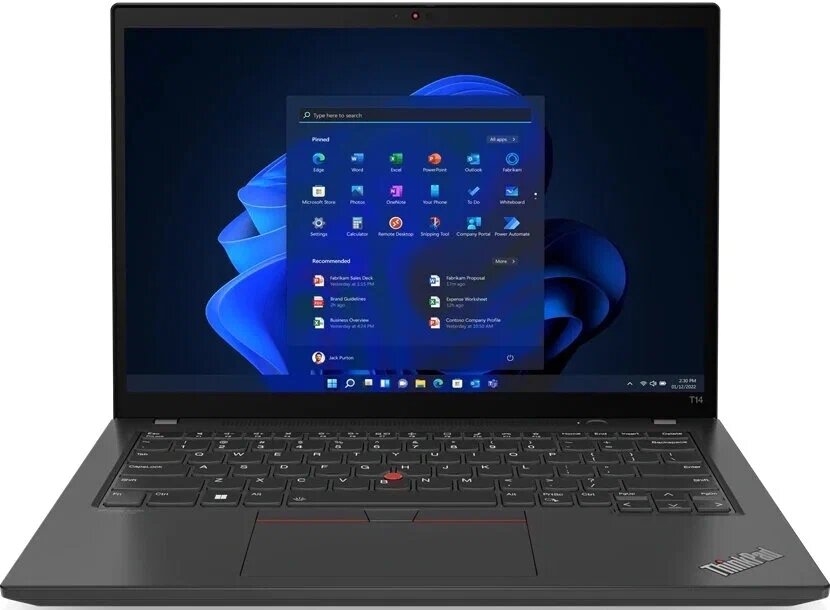 Ноутбук Lenovo Ноутбук Lenovo ThinkPad T14 Gen3 Intel i7-1265U/16Gb/256Gb/IrisXE/14"/WUXGA/Win11 Pro