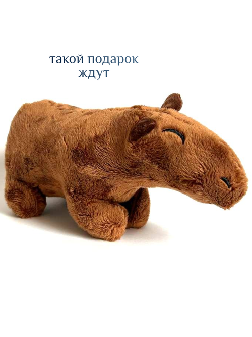 Капибара игрушка мягкая коричневый плюшевый для подарка