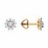 Серьги Diamant, красное золото, 585 проба, фианит