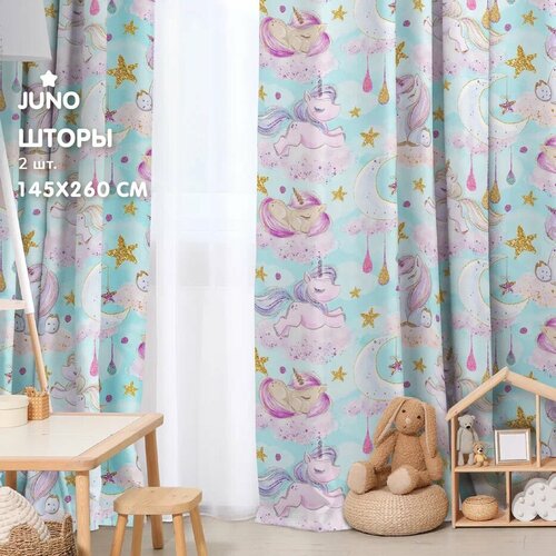 Комплект штор Единороги Juno 145х260 2 шт Sleep unicorns 13249-1 1889₽