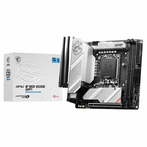 Материнская плата MSI MPG B760I EDGE WIFI B760 LGA1700 2x DDR5 1PCI-Ex16 2M2 4SATA 3USB32 18241₽