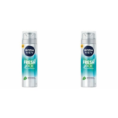 Nivea Men Пена для бритья Fresh Kick Приятная свежесть, 200мл, 2уп. пена для бритья men fresh kick nivea 195 г 200 мл