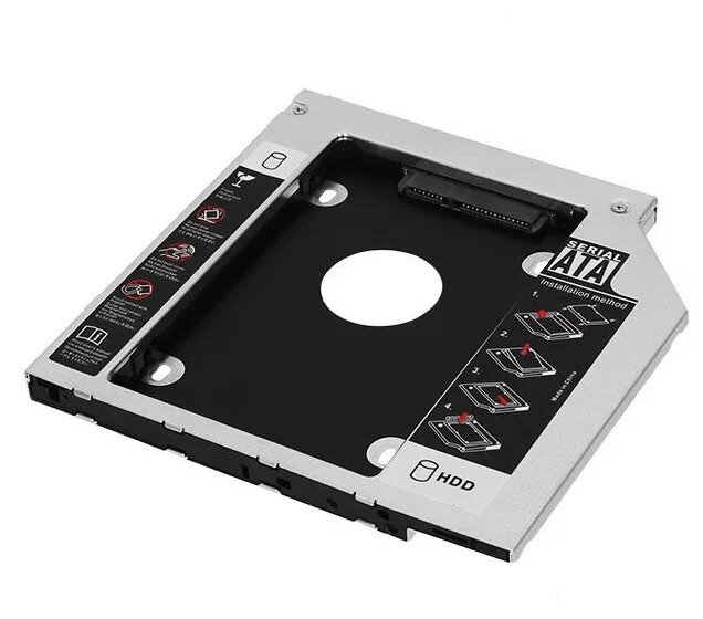Optibay 9.0mm/адаптер для жесткого диска/салазки для накопителя/оптибей 9.0 мм/ Корпус для жесткого диска вместо dvd привода — фото 2