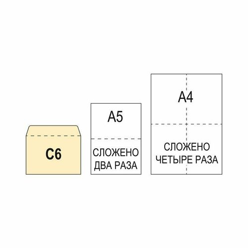 Конверт почтовый C6 Packpost ForPost (114x162,80г, стрип, печать "Куда-Кому") 50шт, 24 уп.