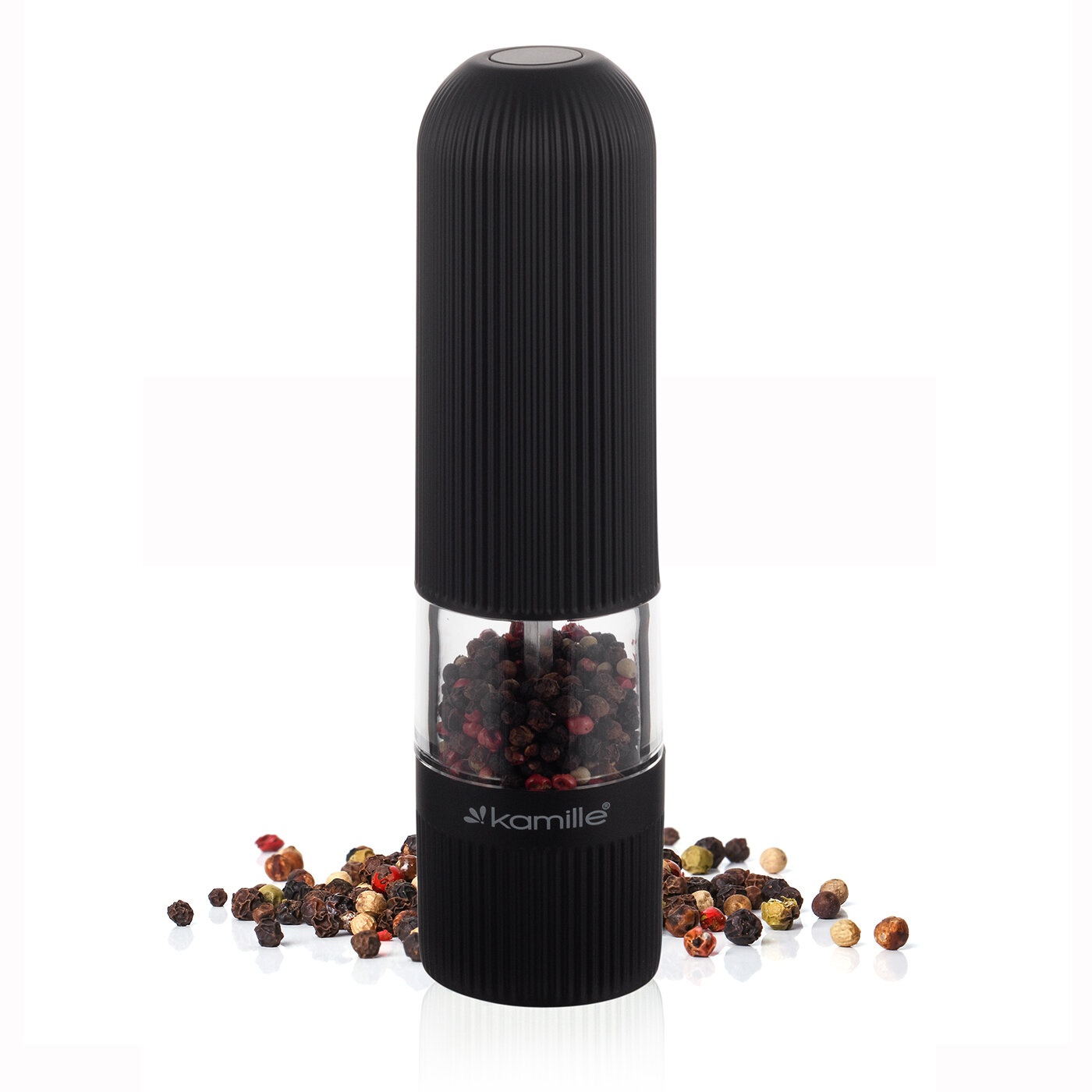 Мельница для специй Kamille KM 7060 электрическая с подсветкой (черный)