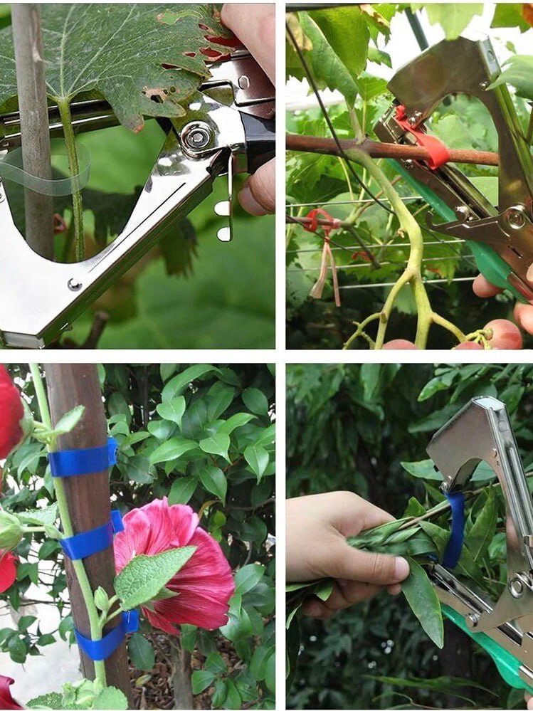 Тапенер для подвязки растений + 11 садовых лент+10.000 шт скоб+ремкомплект/ Степлер садовый - фотография № 4