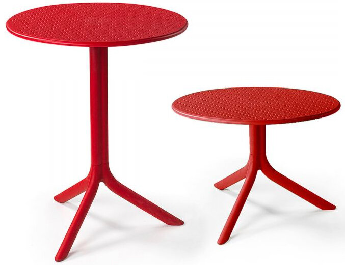 Обеденный пластиковый стол Nardi Step + Step Mini, красный