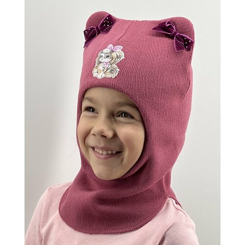 Балаклава Бушон, размер 46-48, розовый шапка шлем teyno зимняя шерсть размер 1 46 48 синий