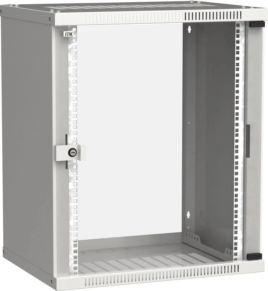 Коммутационный шкаф ITK LWE3-15U64-GF настенный, стеклянная передняя дверь, 15U, 600x715x450мм
