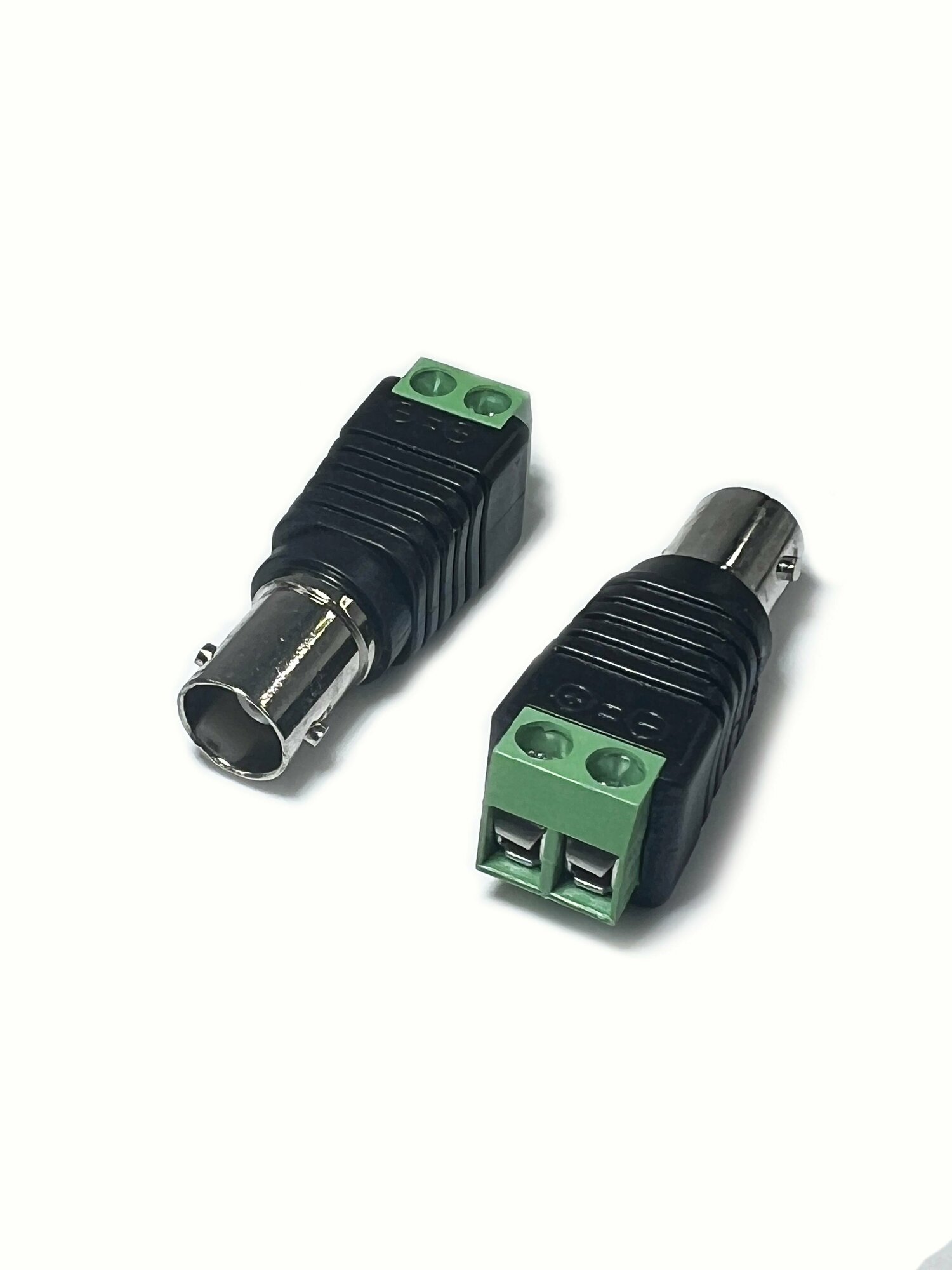 Разъем BNC гнездо пластик на кабель, под винт ( 2 штуки) — фото 1