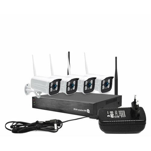 Радиоканальный набор видеонаблюдения Квадро Вижион Клоуд Стрит - 50 Люкс F1498EU с облачным хранением 4 камеры для улицы 4MP 2030400₽