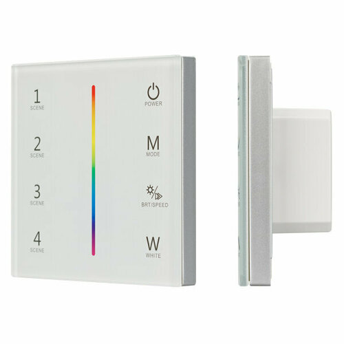 Панель Sens SMART-P22-RGBW White (12-24V, 4x3A, 2.4G) (Arlight, IP20 Пластик, 5 лет) панель smart p22 rgbw g in black 12 24v 4x3a sens 2 4g arlight ip20 пластик