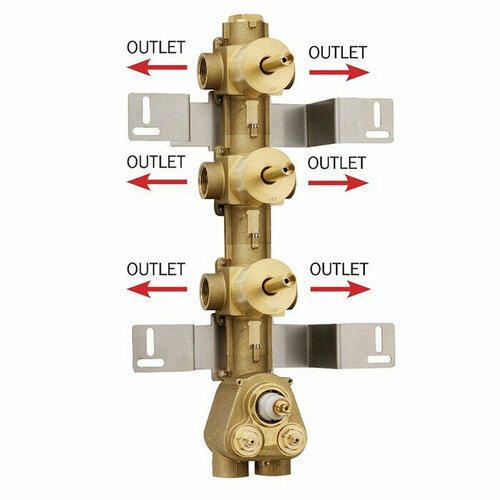 Скрытая часть для встраиваемого смесителя Bossini 6 Outlets Z030273000