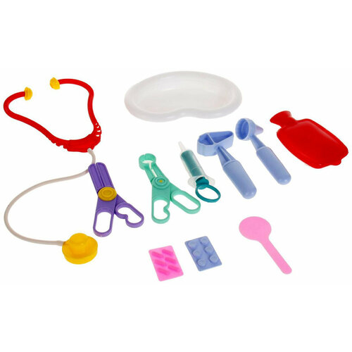 Детский игровой набор Доктор в сумке, 11 предметов, сюжетно-ролевая игра Юный медик