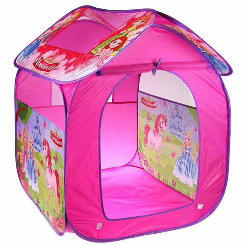 Палатка детская игровая принцессы 83х80х105см, в сумке палатка детская игровая союзмультфильм львенок и черепаха 83х80х105см играем вместе
