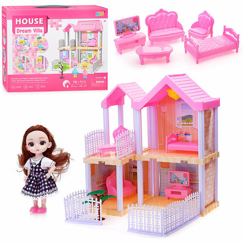Дом для куклы 666-1E-1 Dream house-7 в коробке домик для куклы 666 5tt 2 коттедж в коробке