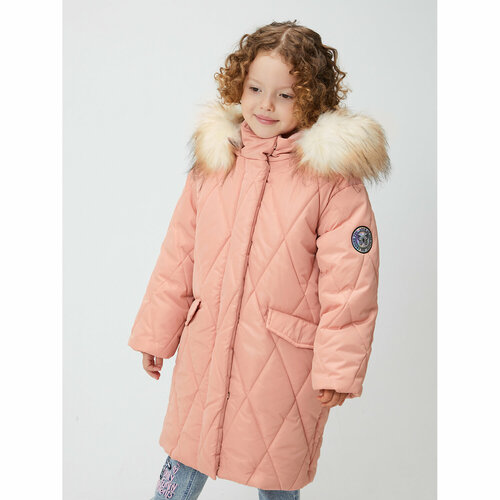 фото Куртка acoola зимняя, размер 116, розовый