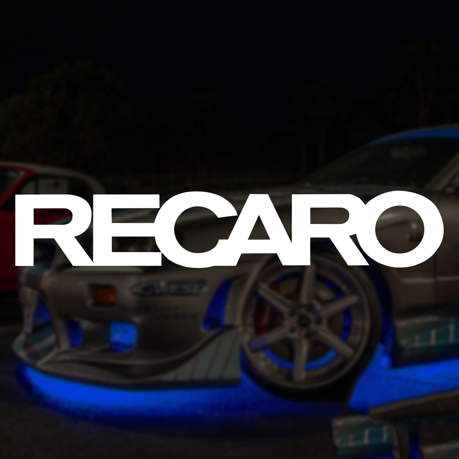 RECARO JDM наклейка для авто виниловая белая 20х4 см