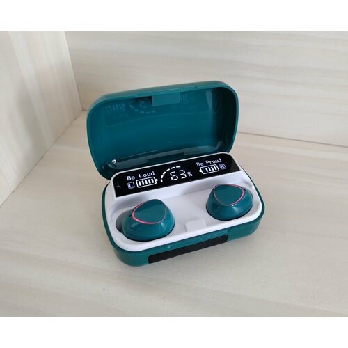 Наушники TWS M10 беспроводные BLUETOOTH сенсорные водонепроницаемые игровые зеленый 98800₽