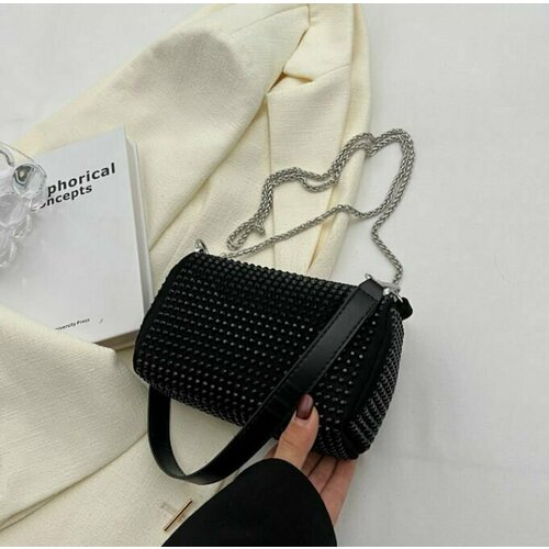 фото Сумка клатч , фактура рельефная, черный bottoncini