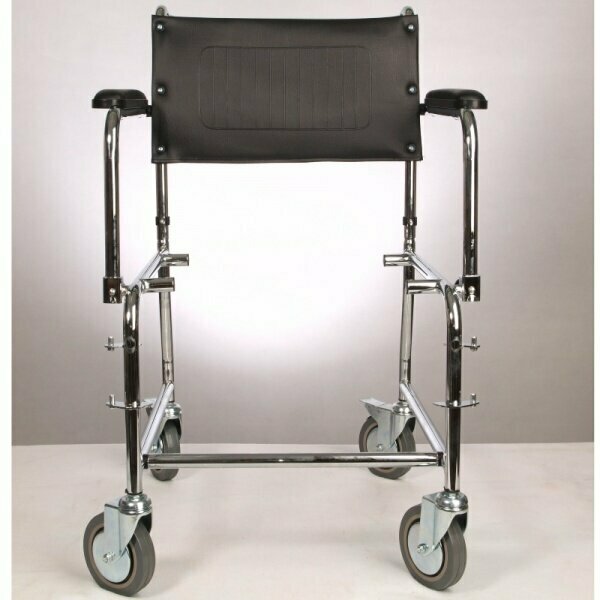 Кресло-коляска со спинкой, с санитарным оснащением, нескладное ERGOFORCE(высота 92см), Е 0807