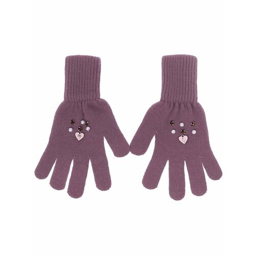 фото Перчатки mialt демисезонные, шерсть, размер 3-5 лет, фиолетовый