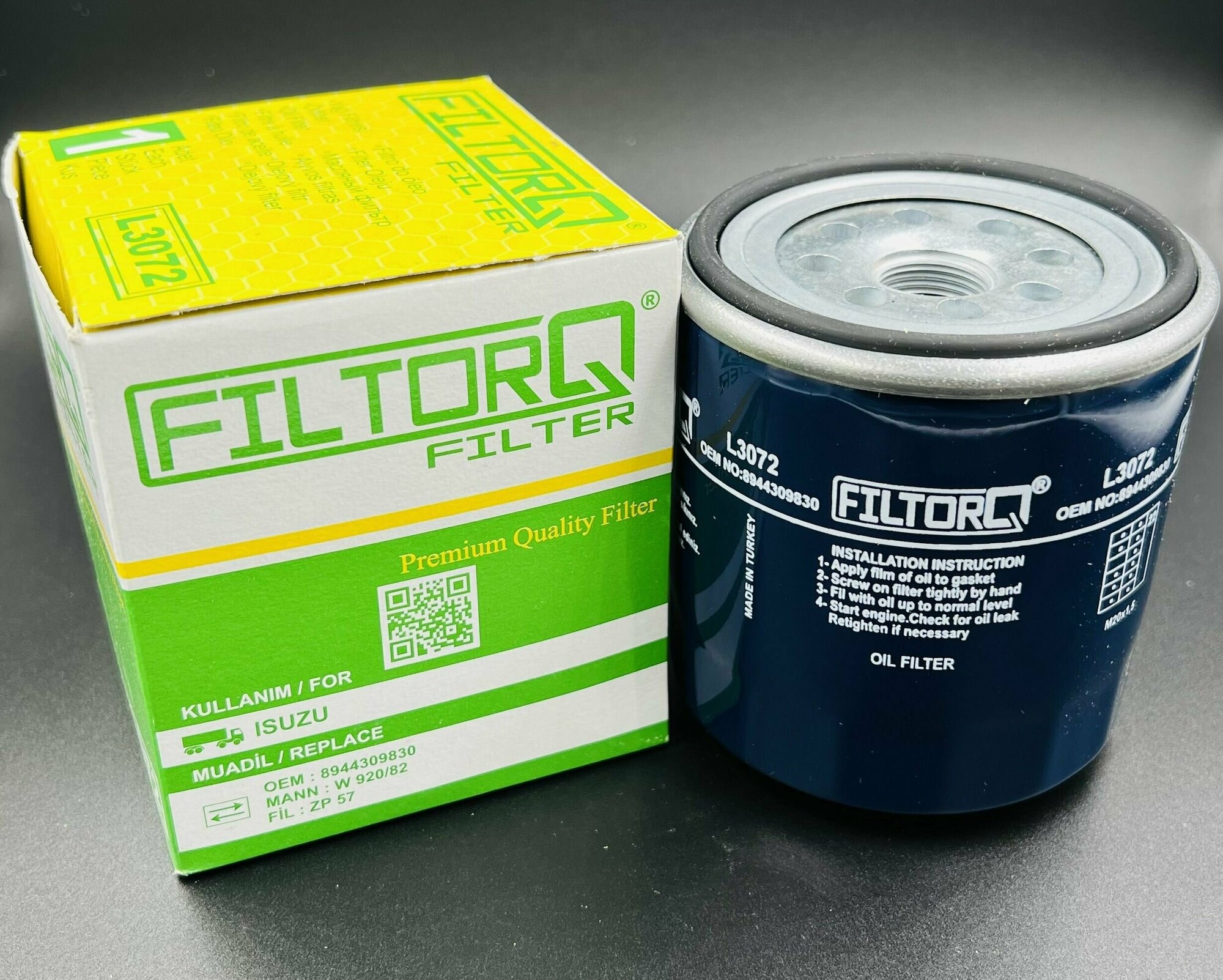 Фильтр масляный FILTORQ L3072 аналог W920/82