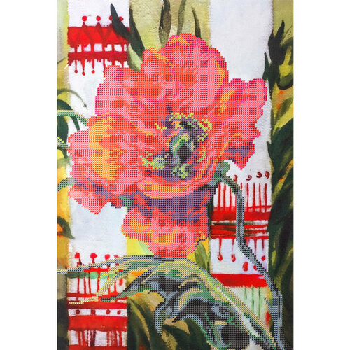 Канва с рисунком для вышивки бисером нова слобода(Nova Sloboda) Фантазия Мак, 40*28см, 1шт