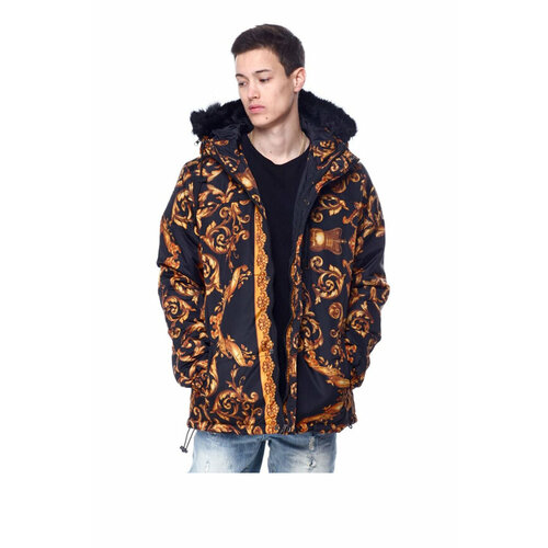  куртка REASON зимняя, оверсайз, подкладка, регулировка ширины, съемный мех, карманы, ветрозащитная, отделка мехом, капюшон, манжеты, ультралегкая, внутренний карман, размер L, мультиколор