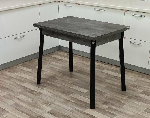 фото Стол обеденный ломберный книжка цемент серый лофт опора №2 черная