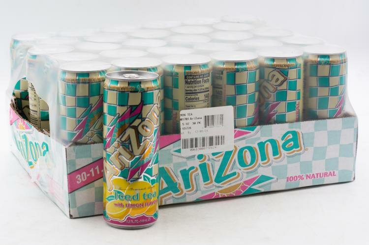 Напиток Arizona Lemon 0,34л Упаковка 6 шт - фотография № 1