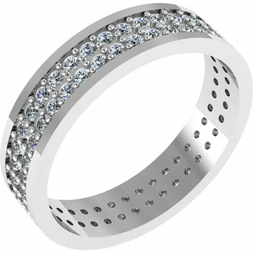 фото Кольцо pokrovsky кольцо из серебра 1100536-00775 1100536-00775 серебро, 925 проба, родирование, размер 17.5, бесцветный