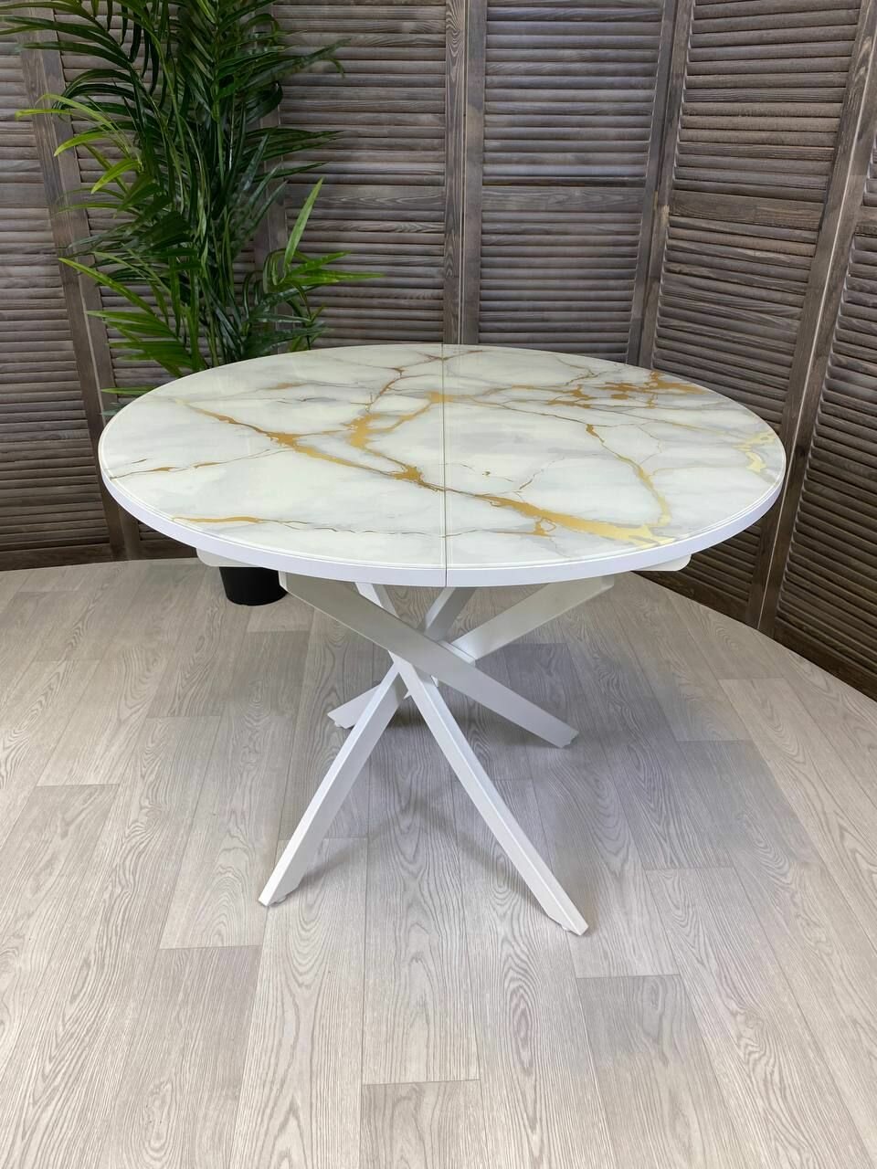 фото Кухонный стол круглый, раздвижной