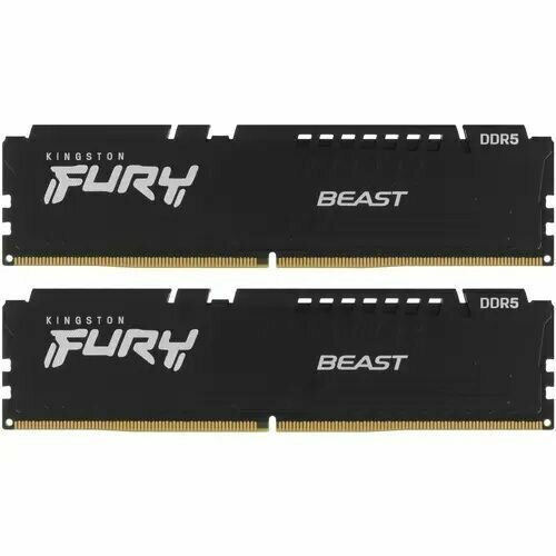 Модуль памяти Kingston 32GB DDR5 6000MHz DIMM FURY Beast Black EXPO KF560C36BBEK2-32 2х16gb CL36 1626300₽