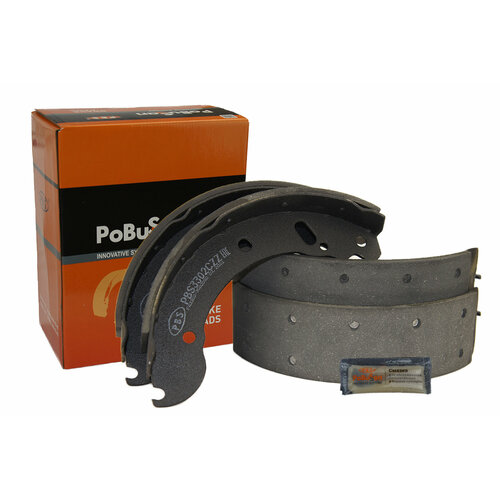 Колодка тормозная задняя ГАЗ 3302, 2217, NEXT(к-кт 4шт. заклепаная) OEM 3302-3502090 POBUSSAN