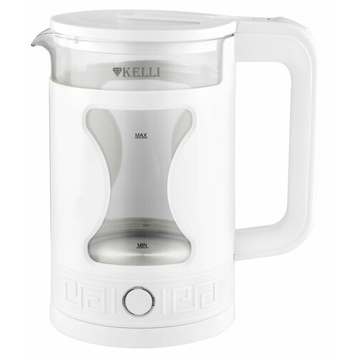 Cтеклянный чайник Kelli KL-1800 17 л 2200Вт Белый 148000₽
