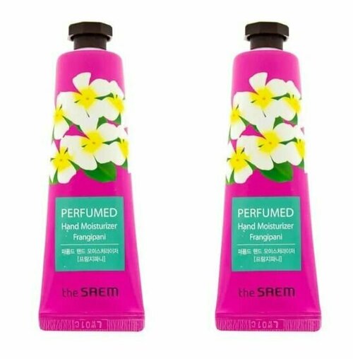 THE SAEM Крем для рук Perfumed Hand Moisturizer Frangipani, 30мл, 2шт/