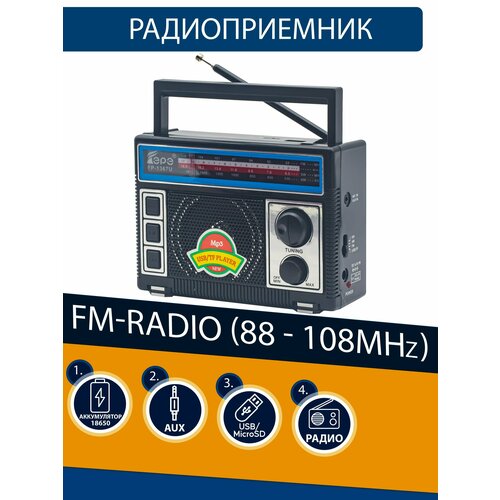 Радиоприемник EPE FP-1367U black 112600₽