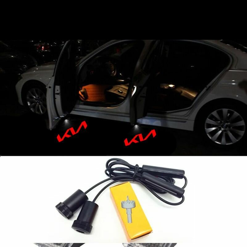 Светодиодная подсветка для двери автомобиля врезной проектор с логотипом
