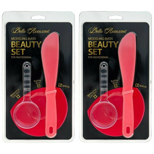 ANSKIN Tools Набор косметических чаш Bella Accesorries - Beauty Set Red - 2 штуки