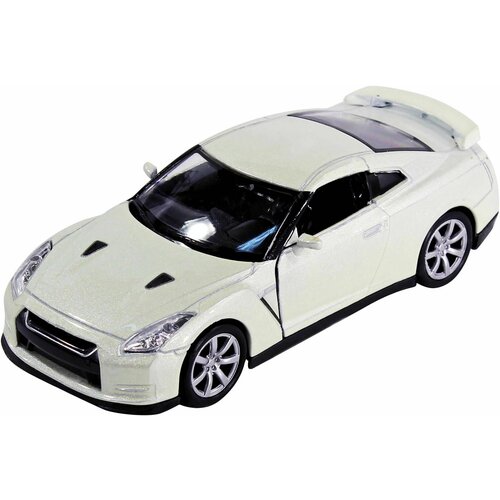 фото Машинка nissan gt-r r35 белый / модель машины 1:38 с пружинным механизмом welly