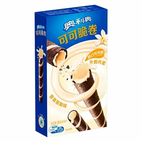 Вафельные трубочки OREO Wafer Roll Vanilla со вкусом ванили (Китай), 50 г