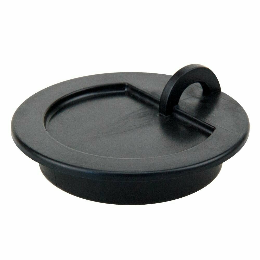 Пробка для ванны и раковины с цепочкой 45 см, черная, диаметр 43 мм - фотография № 3
