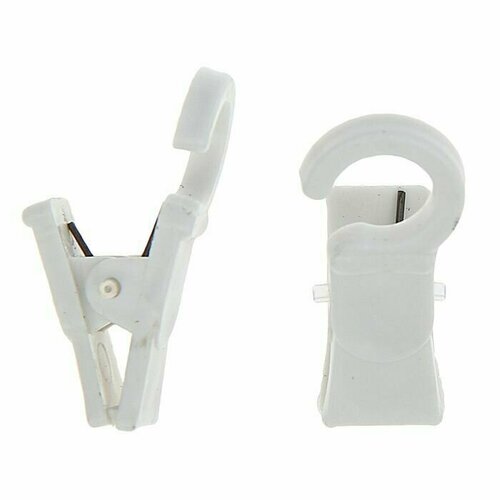 Зажим шторный Белост упаковка 10 шт. Белый