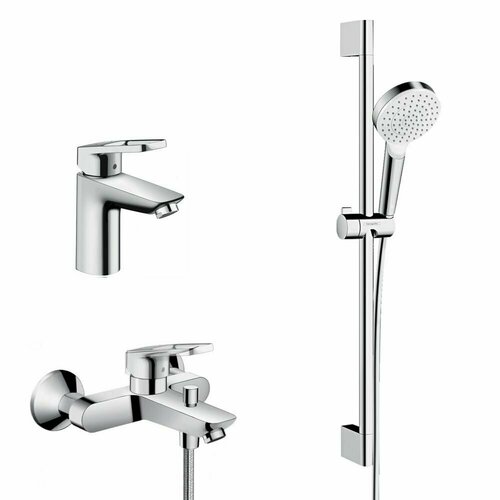 Комплект смесителей Hansgrohe Logis Loop, хром комплект смесителей hansgrohe logis 71400000 71101000