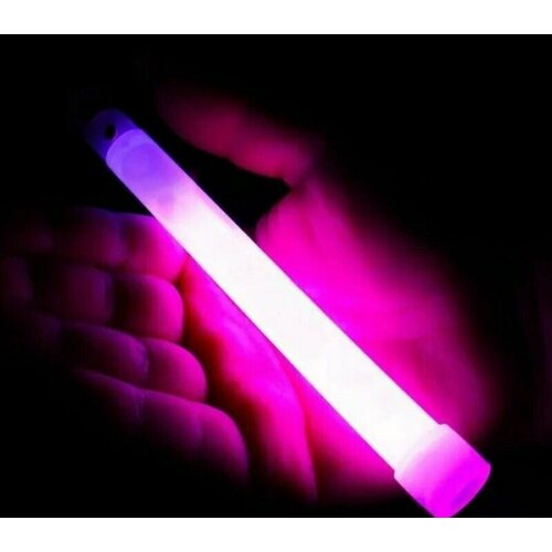 фото Химический источник света 15 см, 1 шт. (розовый) будь готов