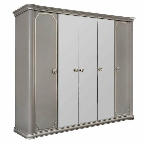 Шкаф Лали 5-дверный серый камень